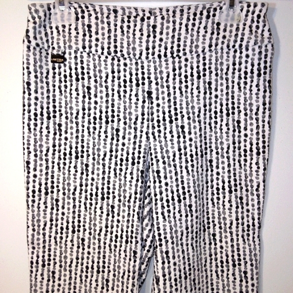 Lisette L Montreal High-Rise Straight Polka Dot Stripe Pull-On Pants - Picture 8 of 16